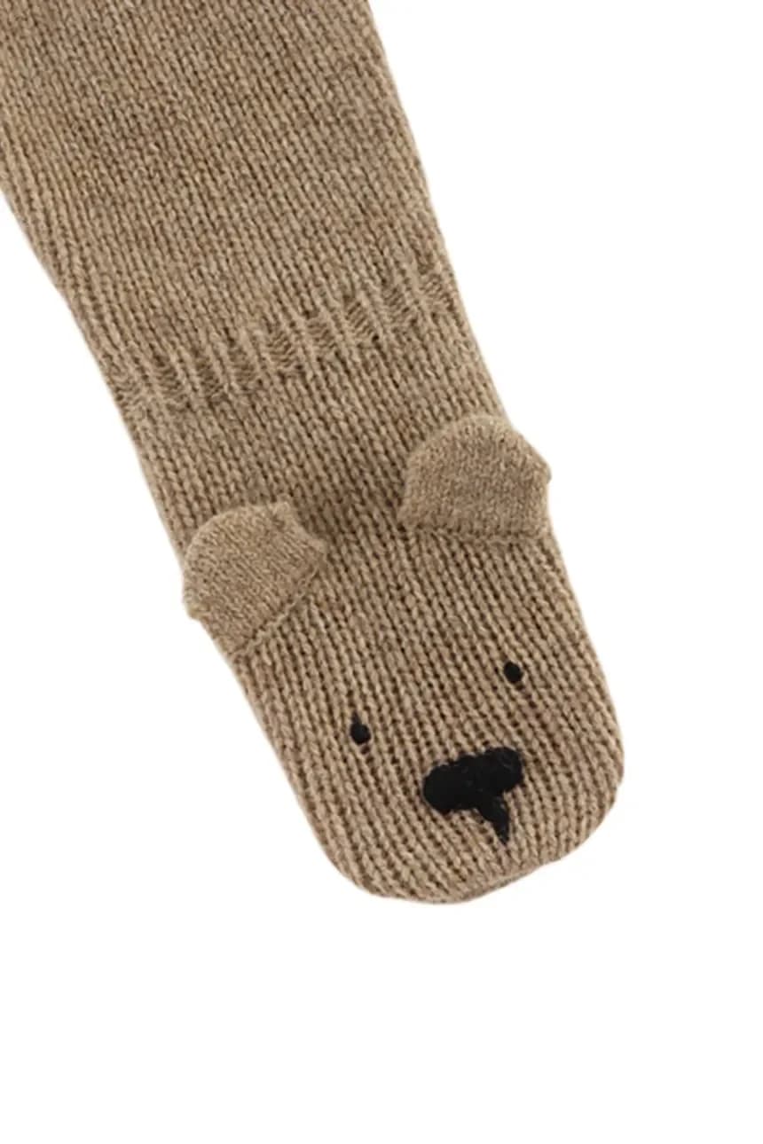 Леггинсы Matsie из мериносовой шерсти, шерстяные слипы для малышей с изображением медвежонка - фото 5