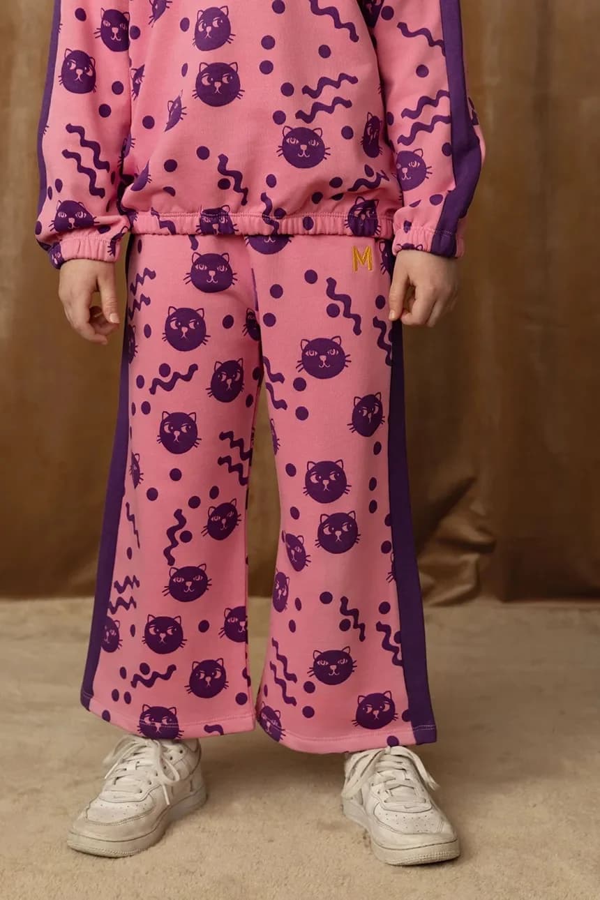 Детские спортивные штаны из хлопка Волнистые коты
