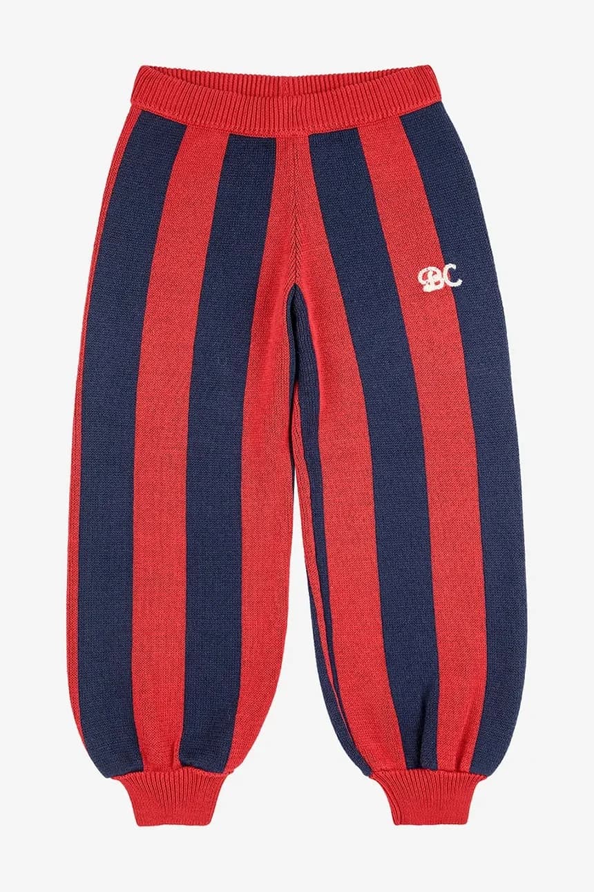 Детские хлопковые брюки в полоску - фото 2