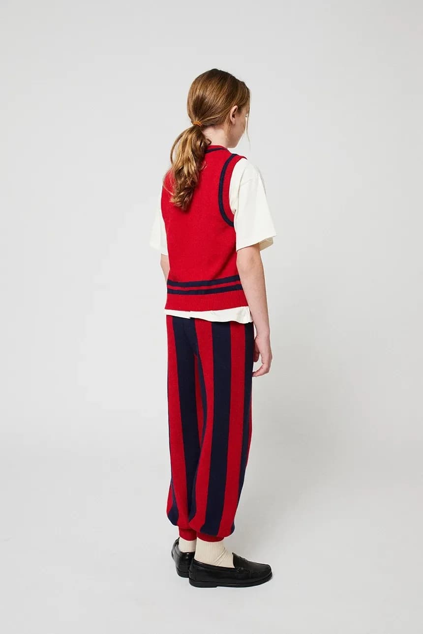 Детские хлопковые брюки в полоску - фото 8