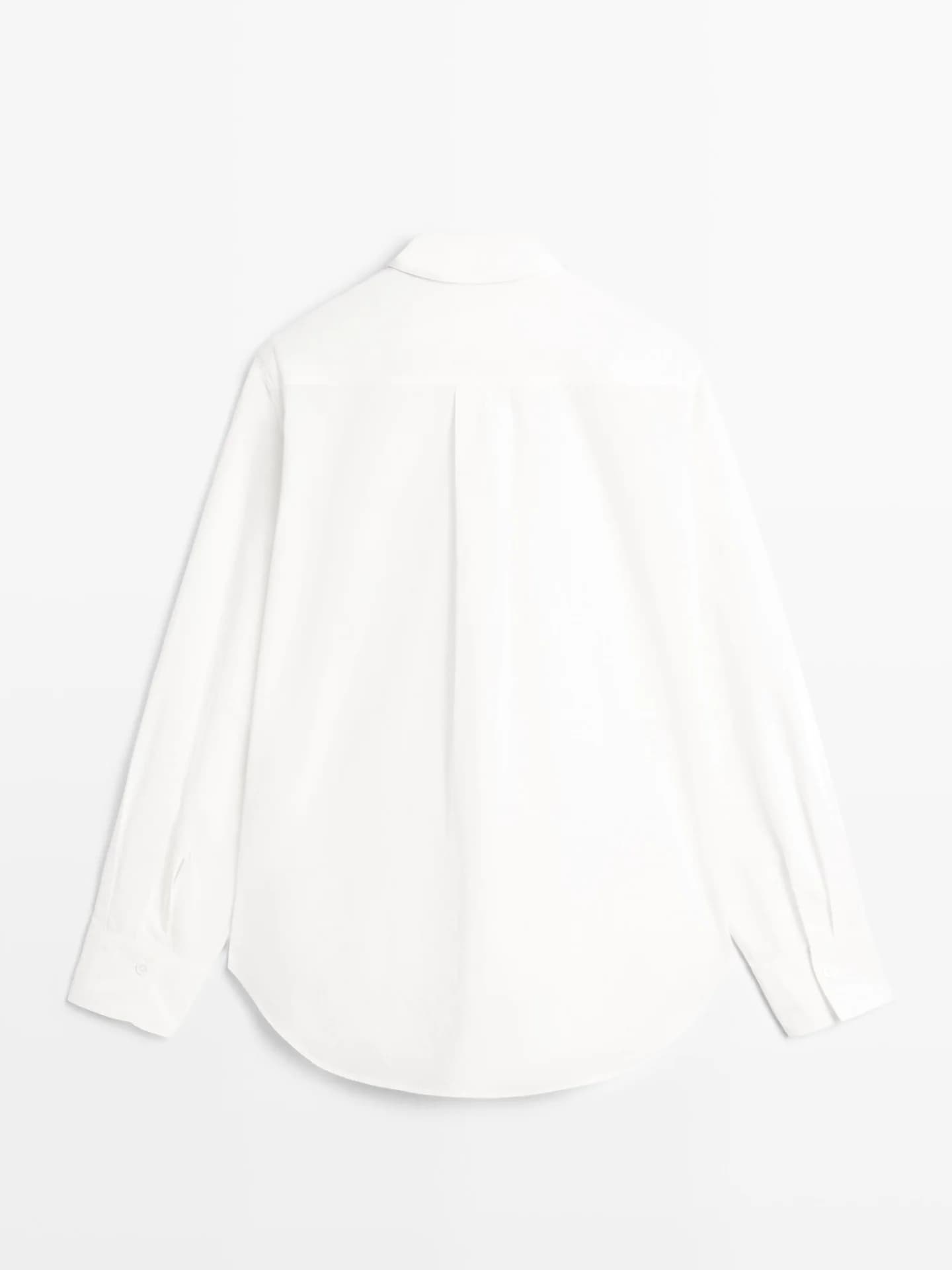 Рубашка из 100% хлопка, поплина - фото 7