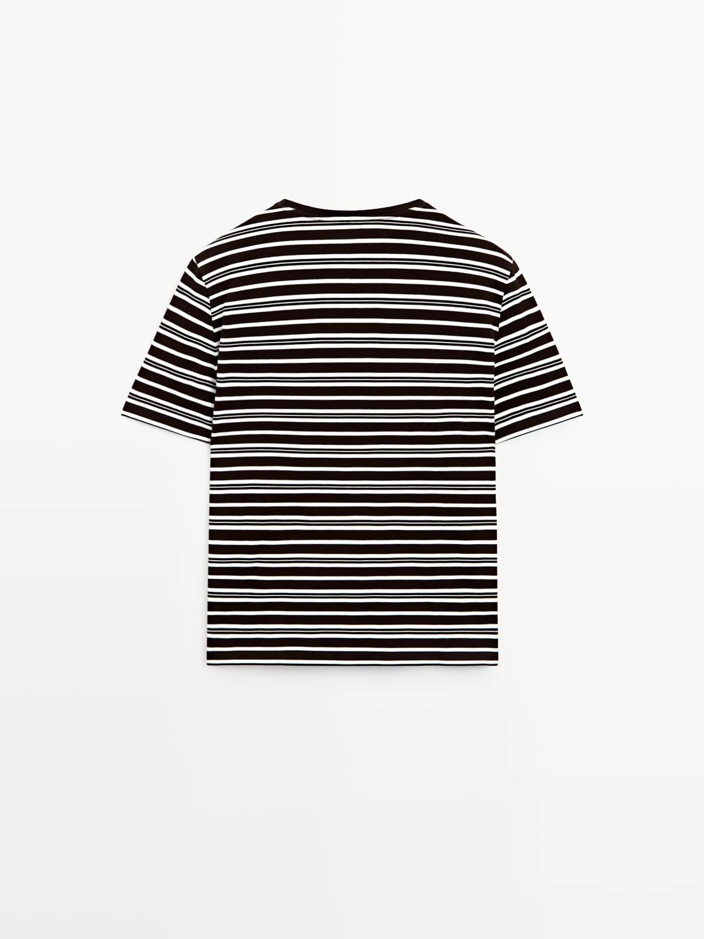 Полосатая футболка с короткими рукавами - фото 6