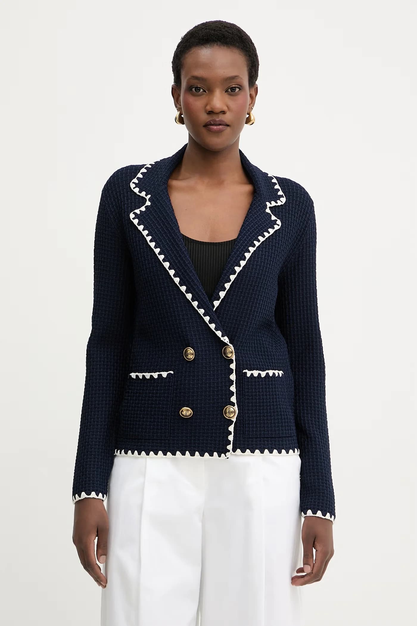 Женский двубортный пиджак из вискозы Cosmica