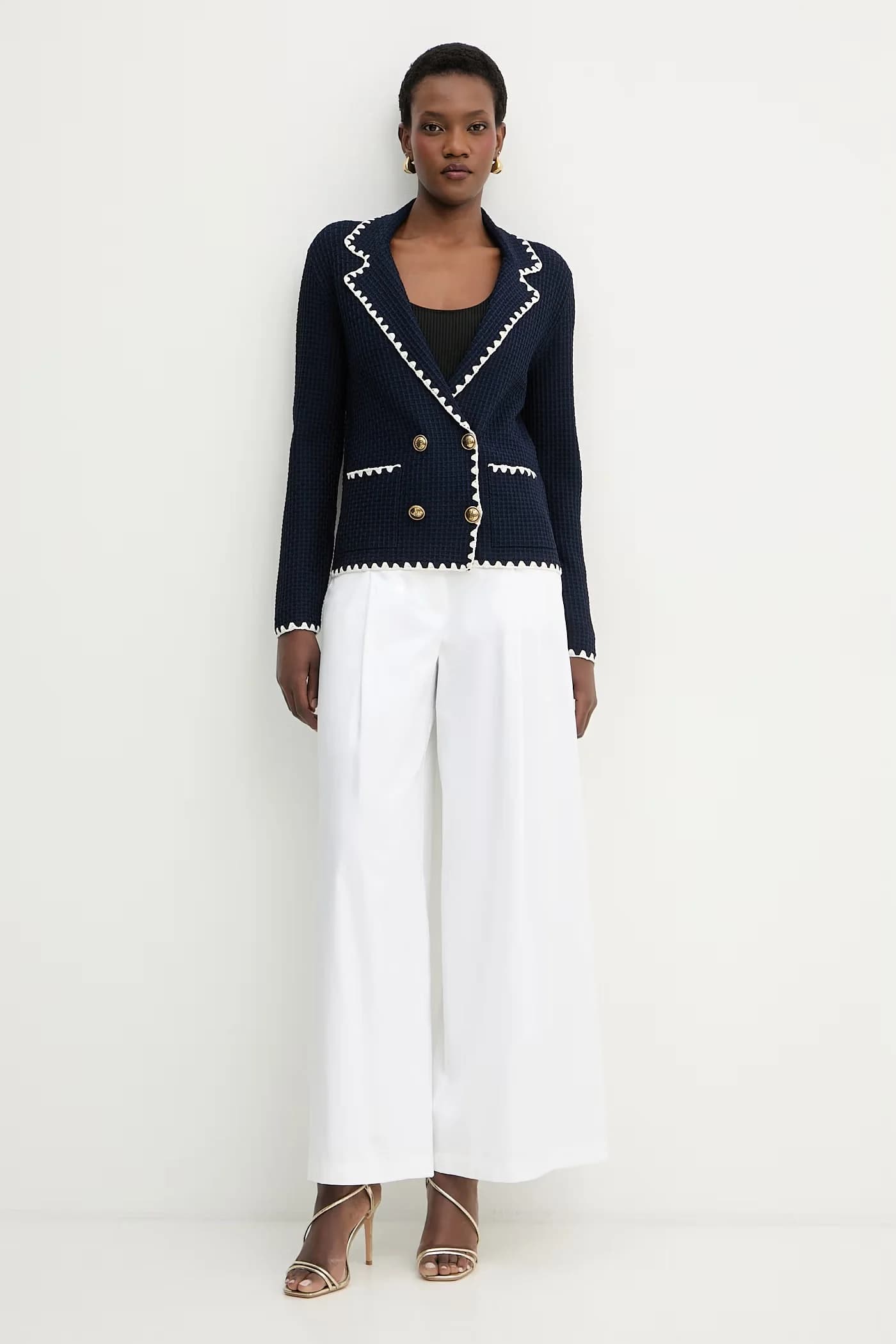 Женский двубортный пиджак из вискозы Cosmica - фото 2