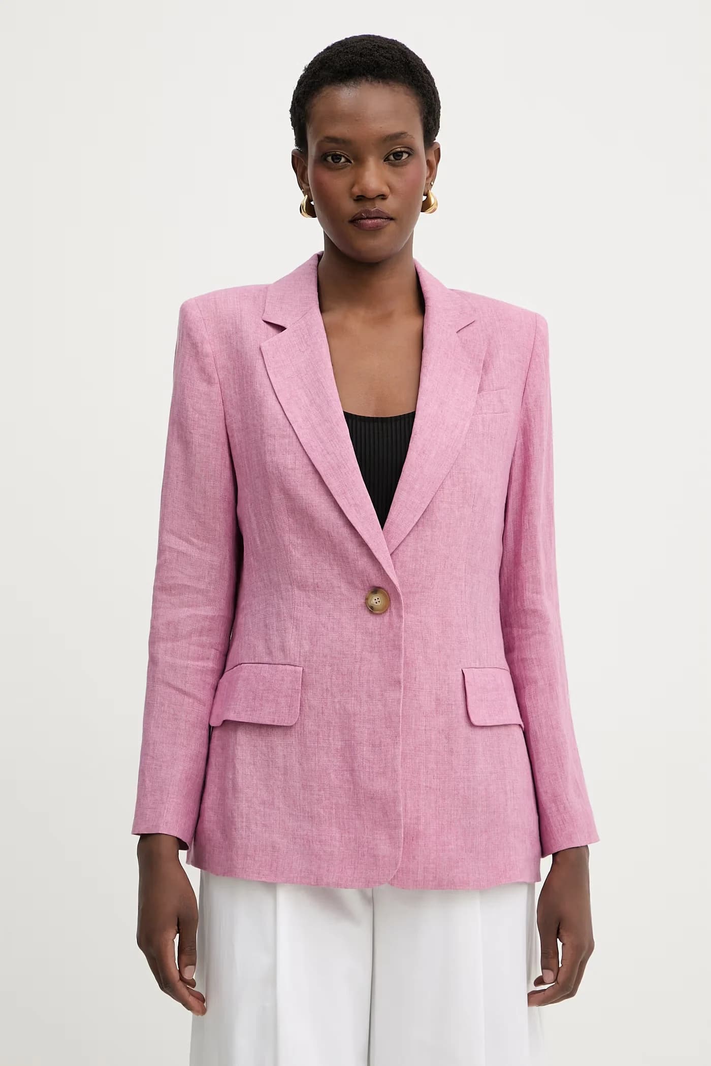 Женский однобортный льняной пиджак Vetrate