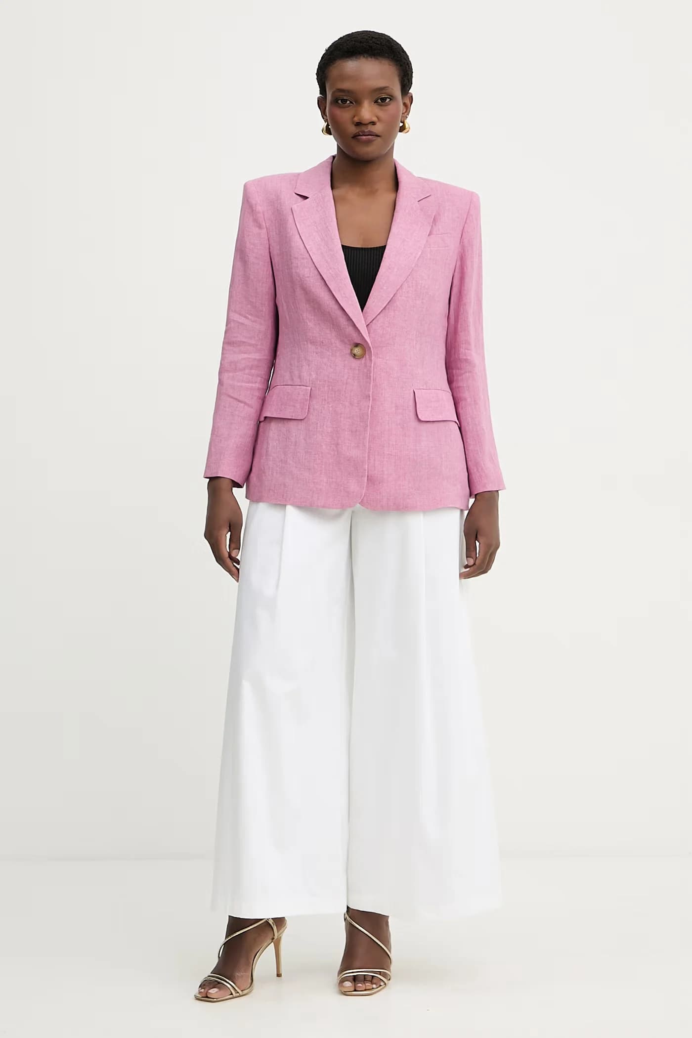 Женский однобортный льняной пиджак Vetrate - фото 2