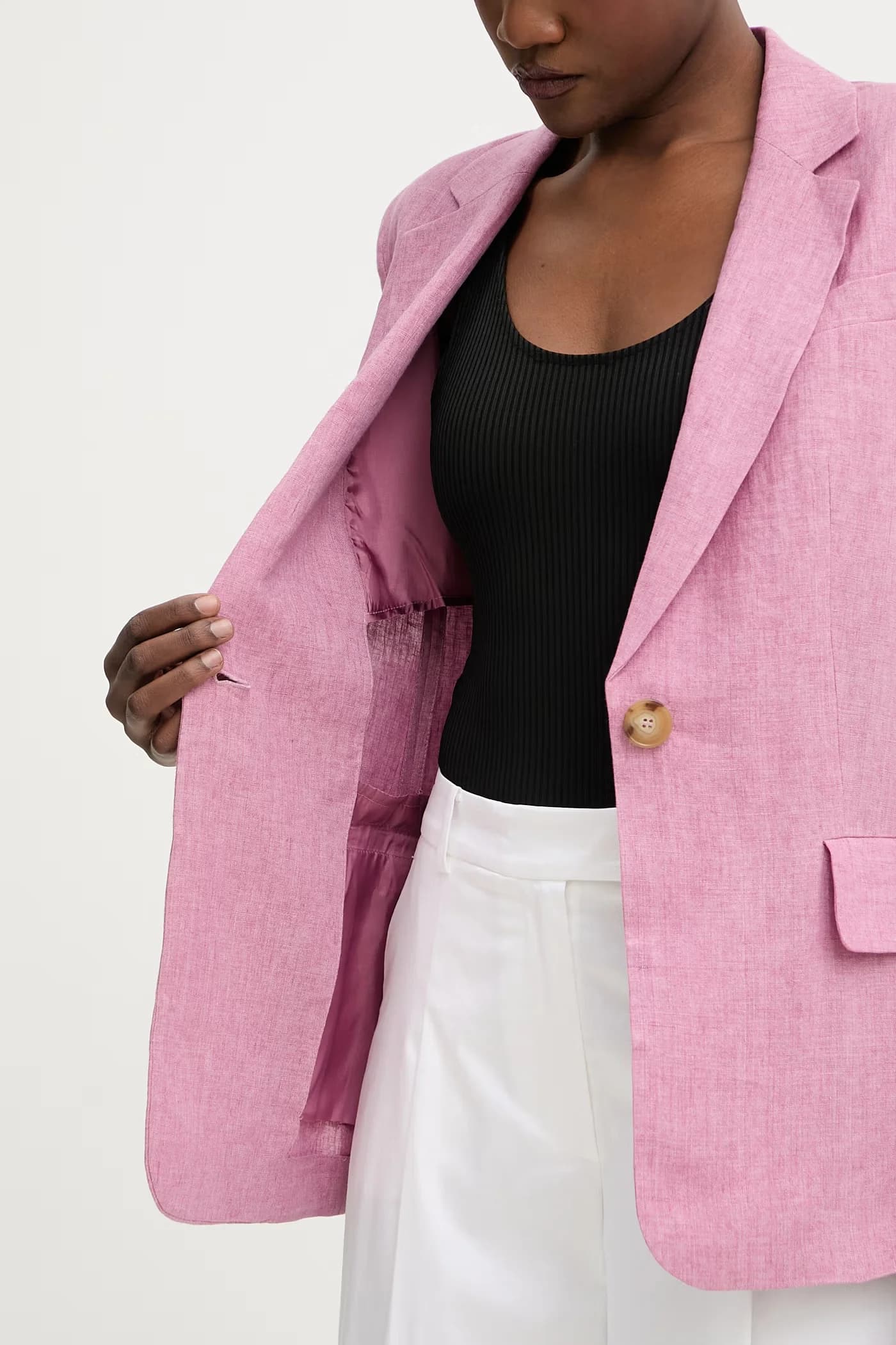 Женский однобортный льняной пиджак Vetrate - фото 7