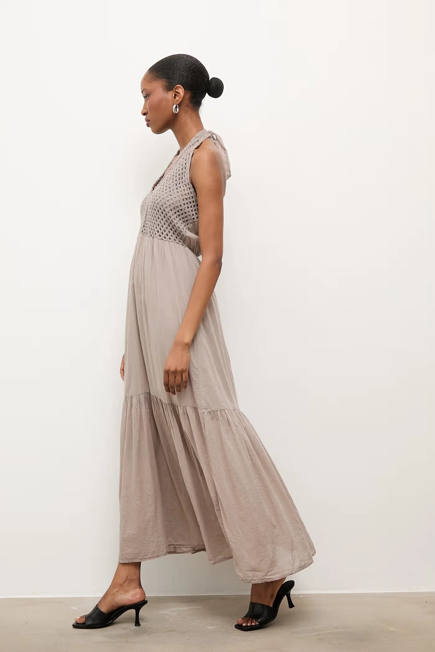 Хлопковое платье в стиле бэби-долл - фото 4