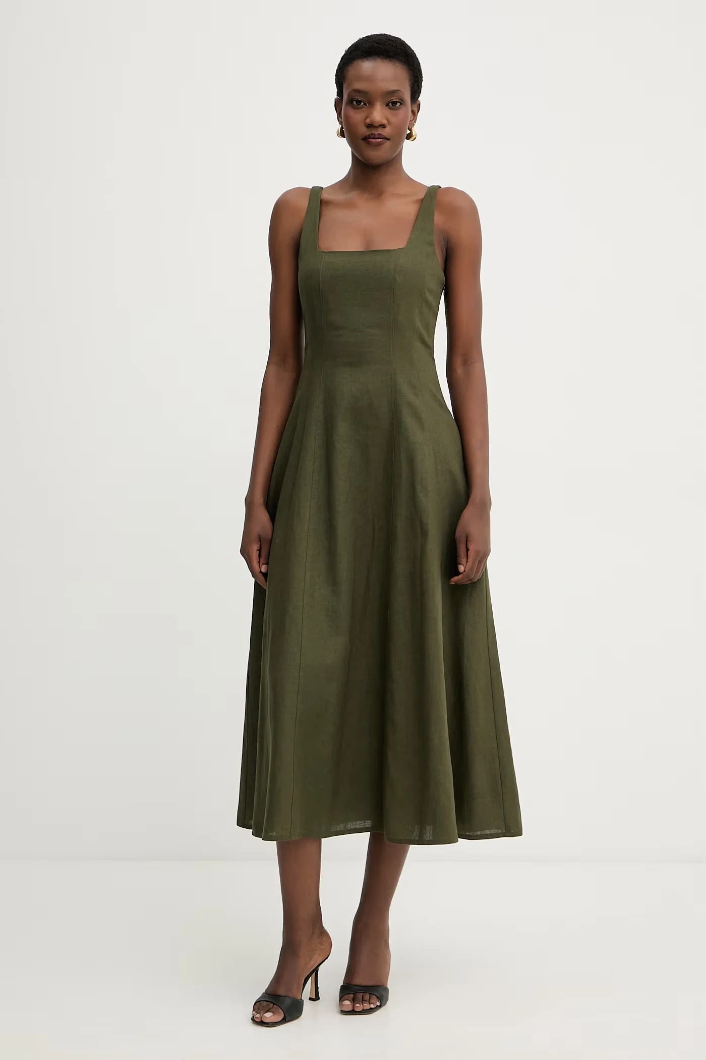 Летнее платье из льна