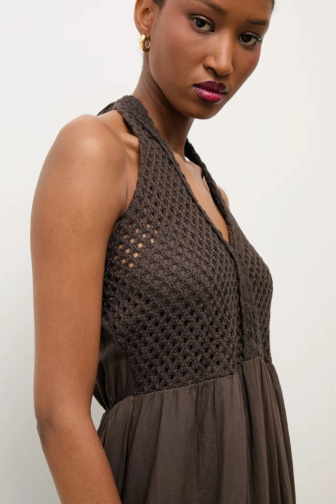 Хлопковое платье в стиле бэби-долл - фото 4