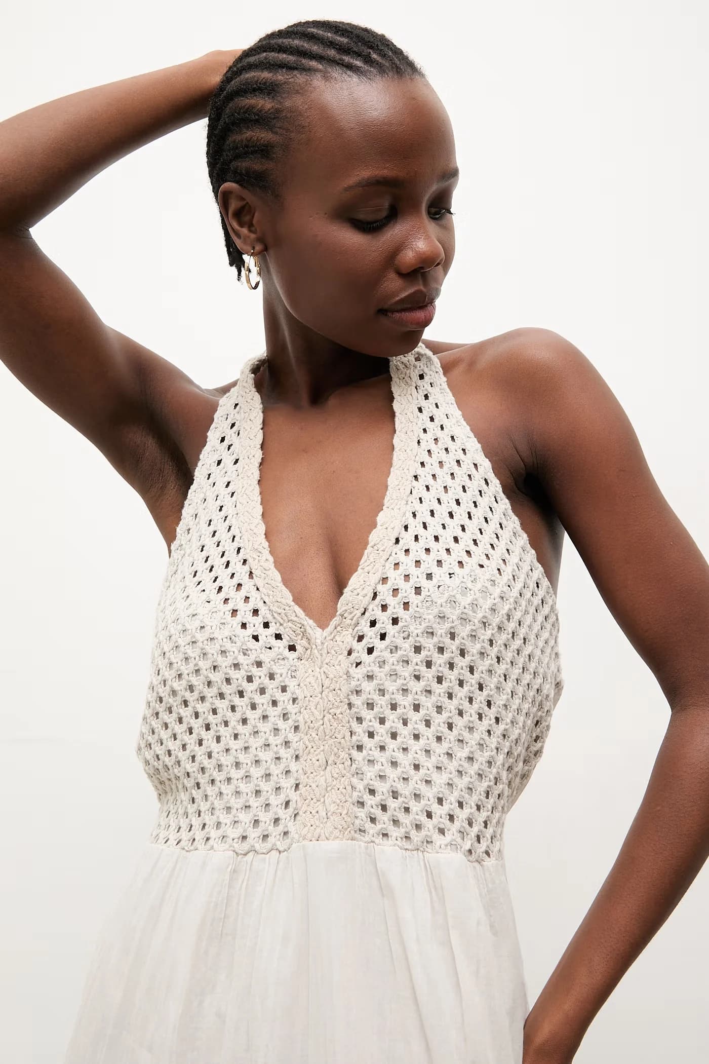 Хлопковое платье в стиле бэби-долл - фото 4