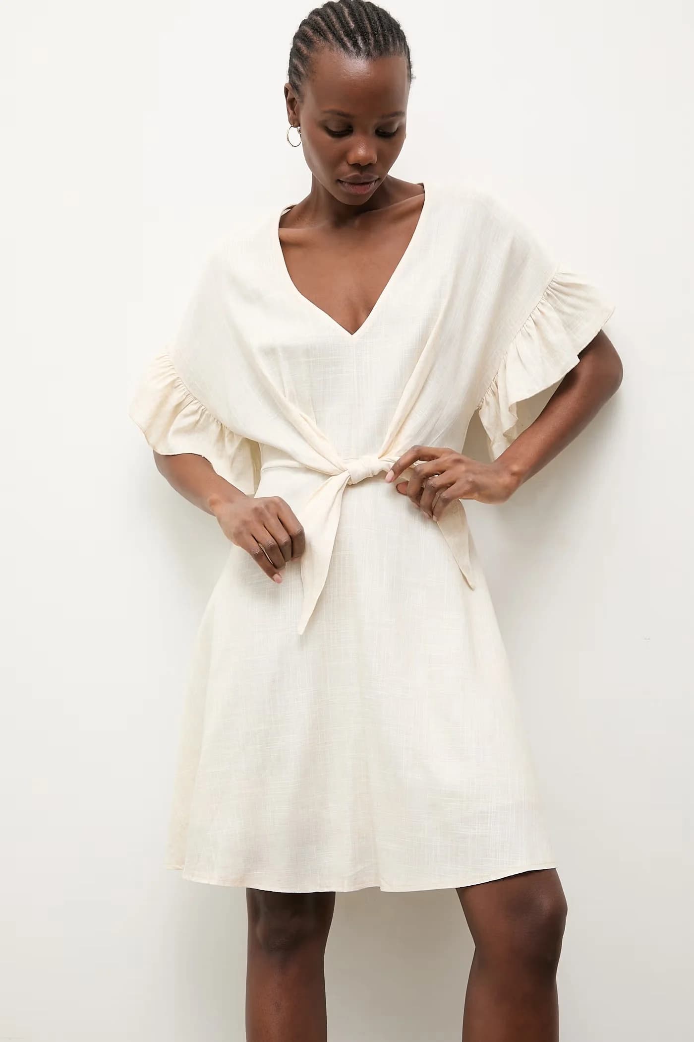 Летнее платье из льна