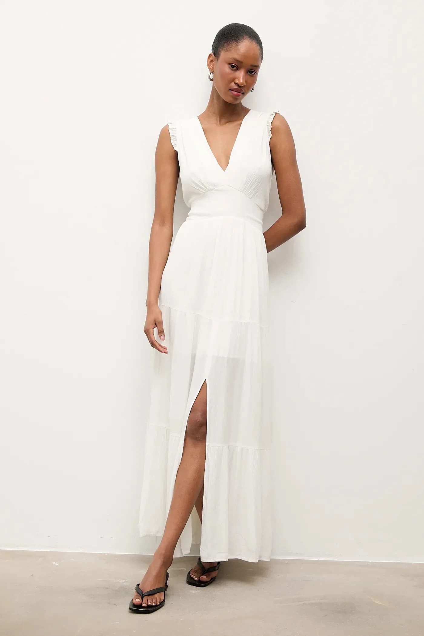 Расклешенное платье из вискозы. - фото 2