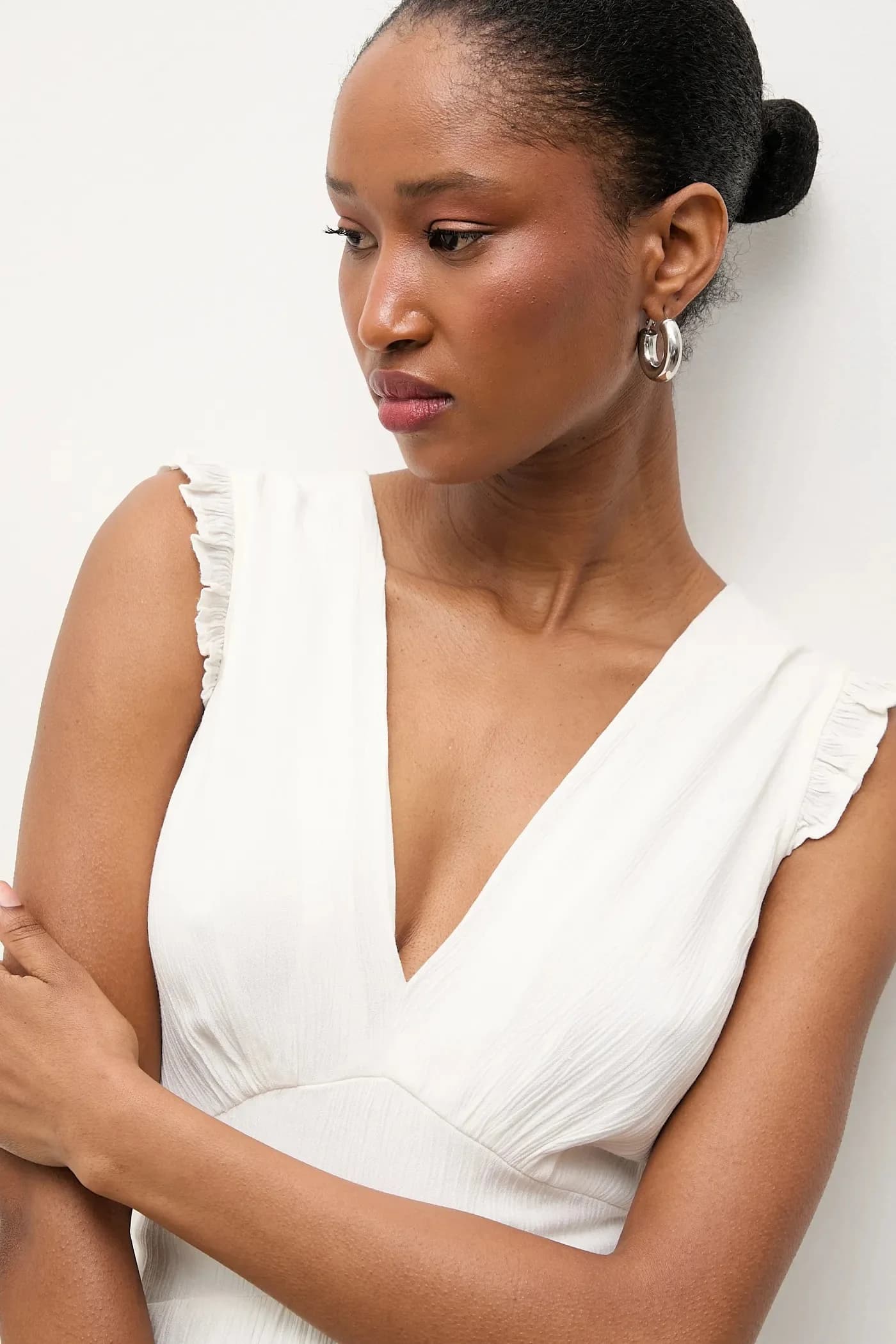 Расклешенное платье из вискозы. - фото 4