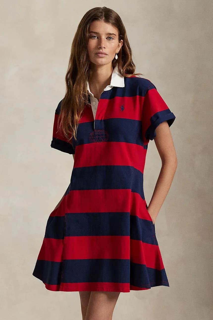 Расклешенное хлопковое платье - фото 3