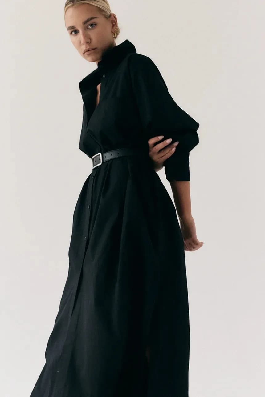 платье-рубашка MEIE из хлопка - фото 3