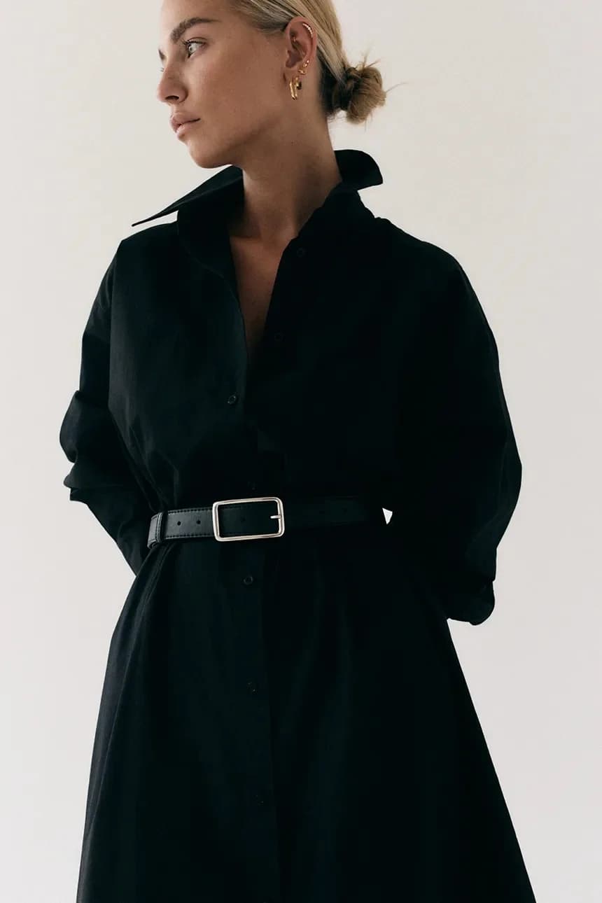 платье-рубашка MEIE из хлопка - фото 5