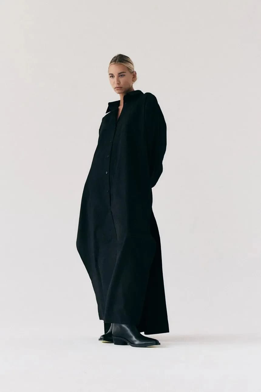 платье-рубашка MEIE из хлопка - фото 6