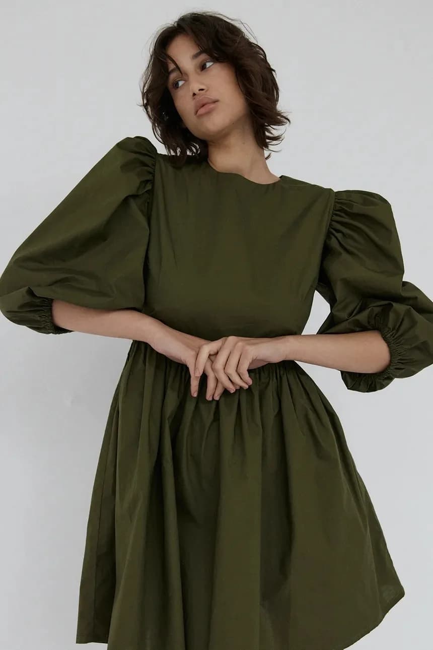 Расклешенное платье KAWAI из хлопка - фото 2