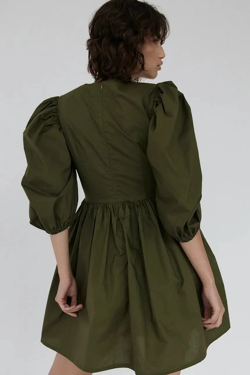 Расклешенное платье KAWAI из хлопка - фото 3