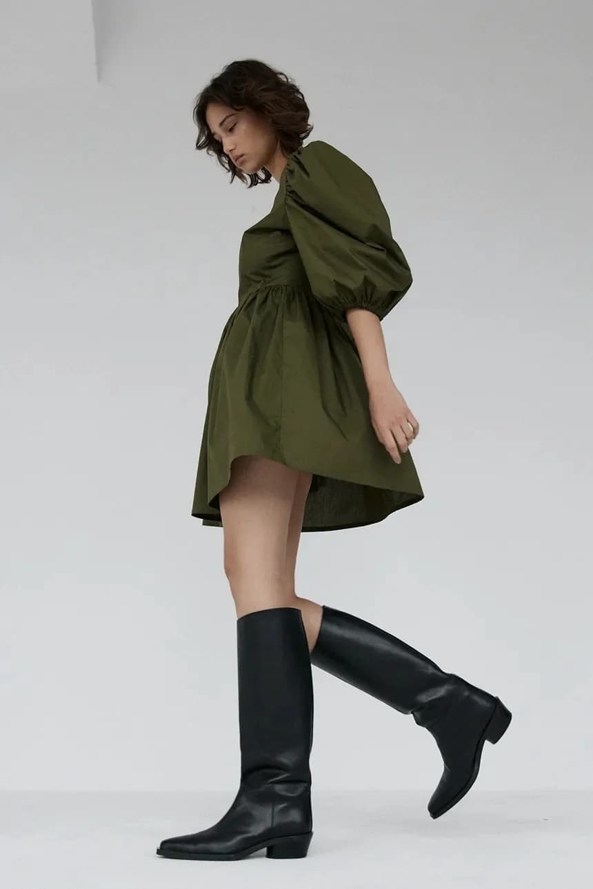 Расклешенное платье KAWAI из хлопка - фото 4