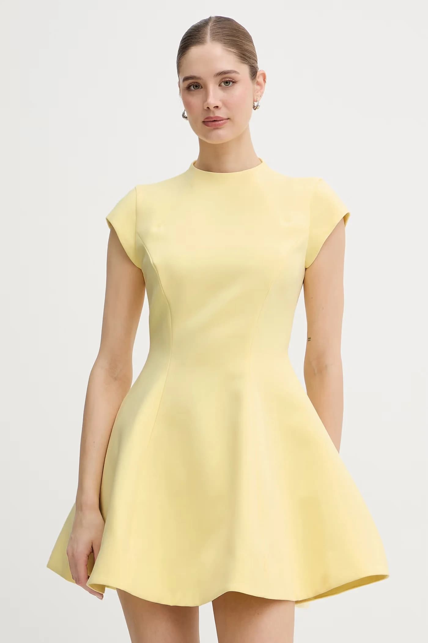 Расклешенное платье с вискозой