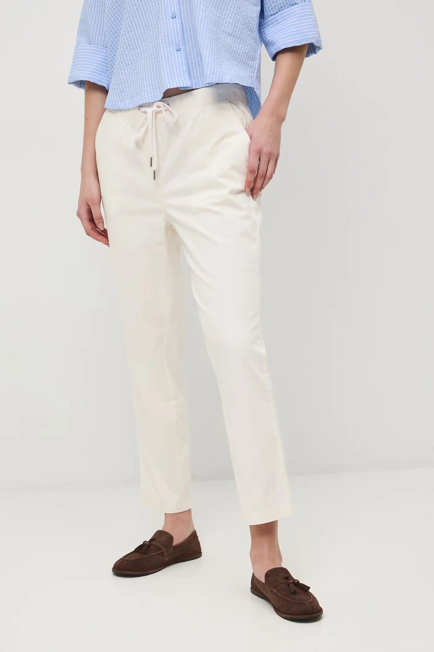 Женские чиносы из хлопка с эластаном - фото 2