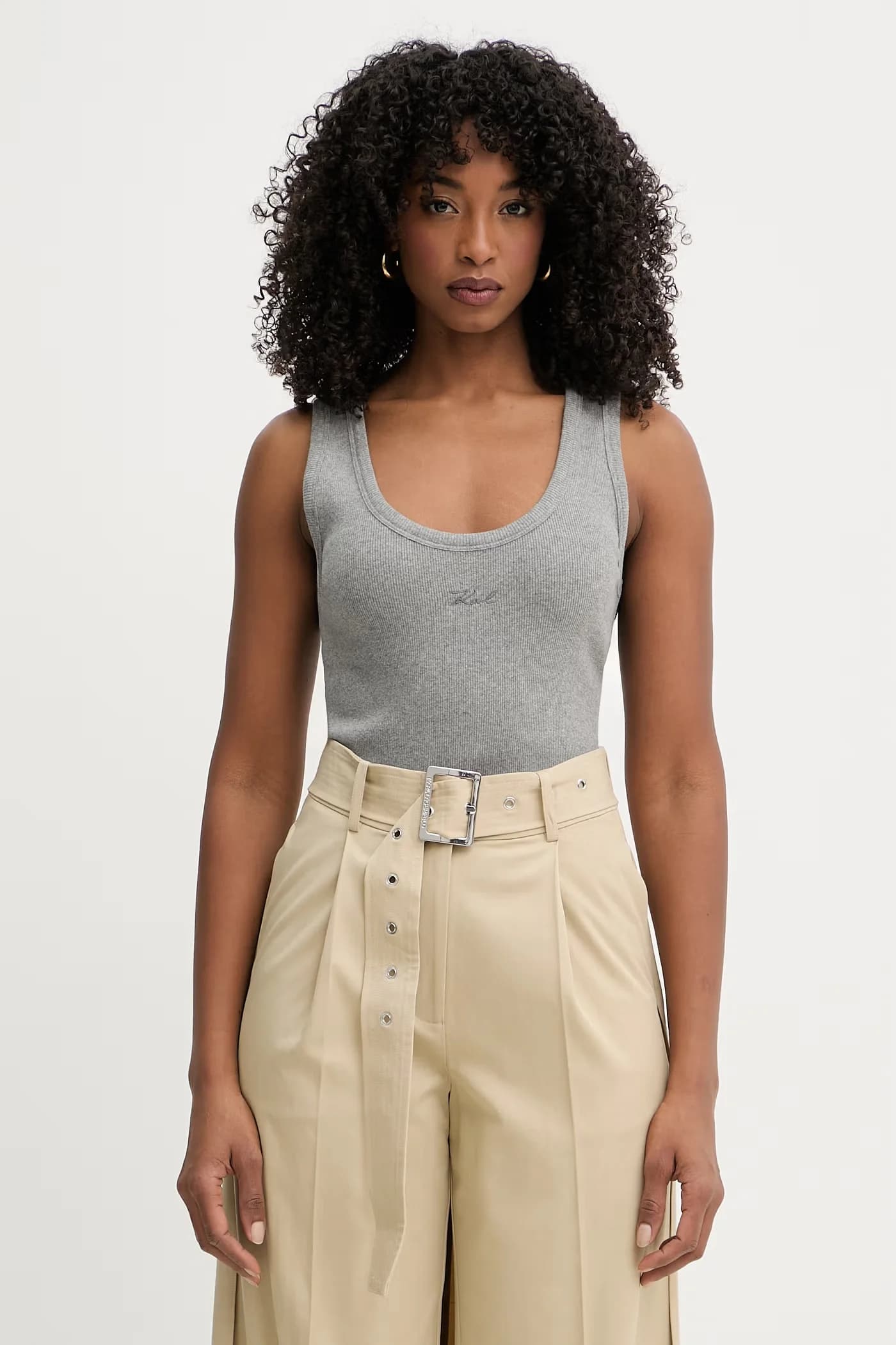 Женский хлопковый топ с эластаном