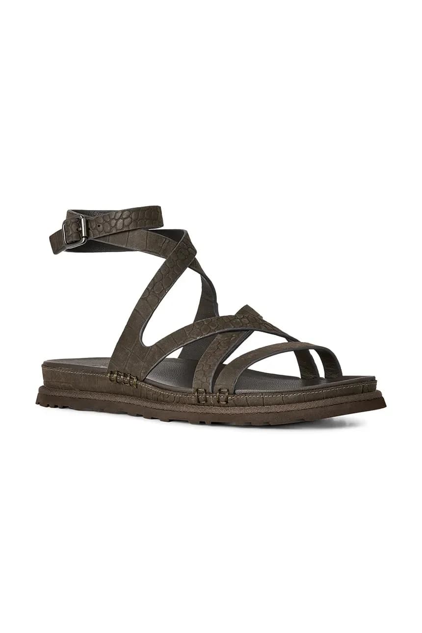 Кожаные сандалии W Goldengaze с тиснением на щиколотке - фото 2