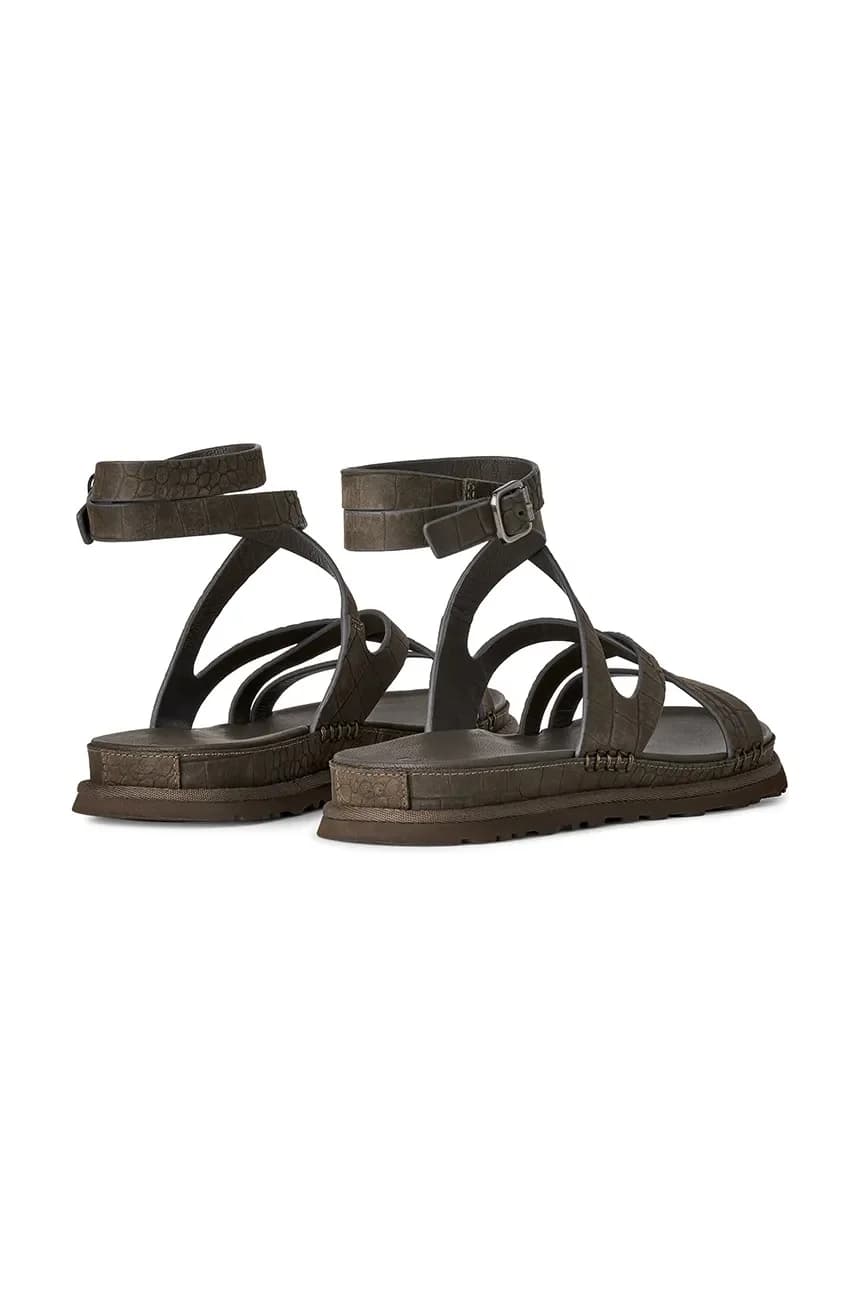 Кожаные сандалии W Goldengaze с тиснением на щиколотке - фото 3