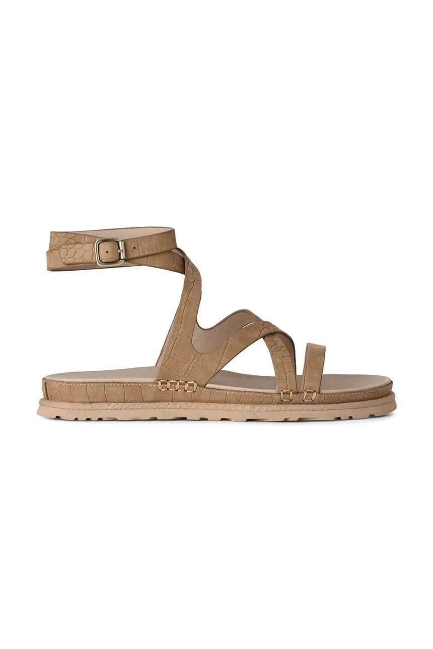 Кожаные сандалии W Goldengaze с тиснением на щиколотке