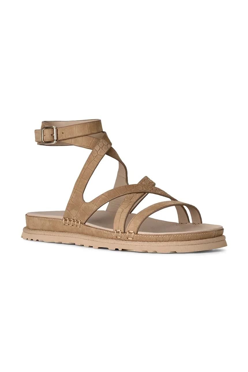 Кожаные сандалии W Goldengaze с тиснением на щиколотке - фото 2