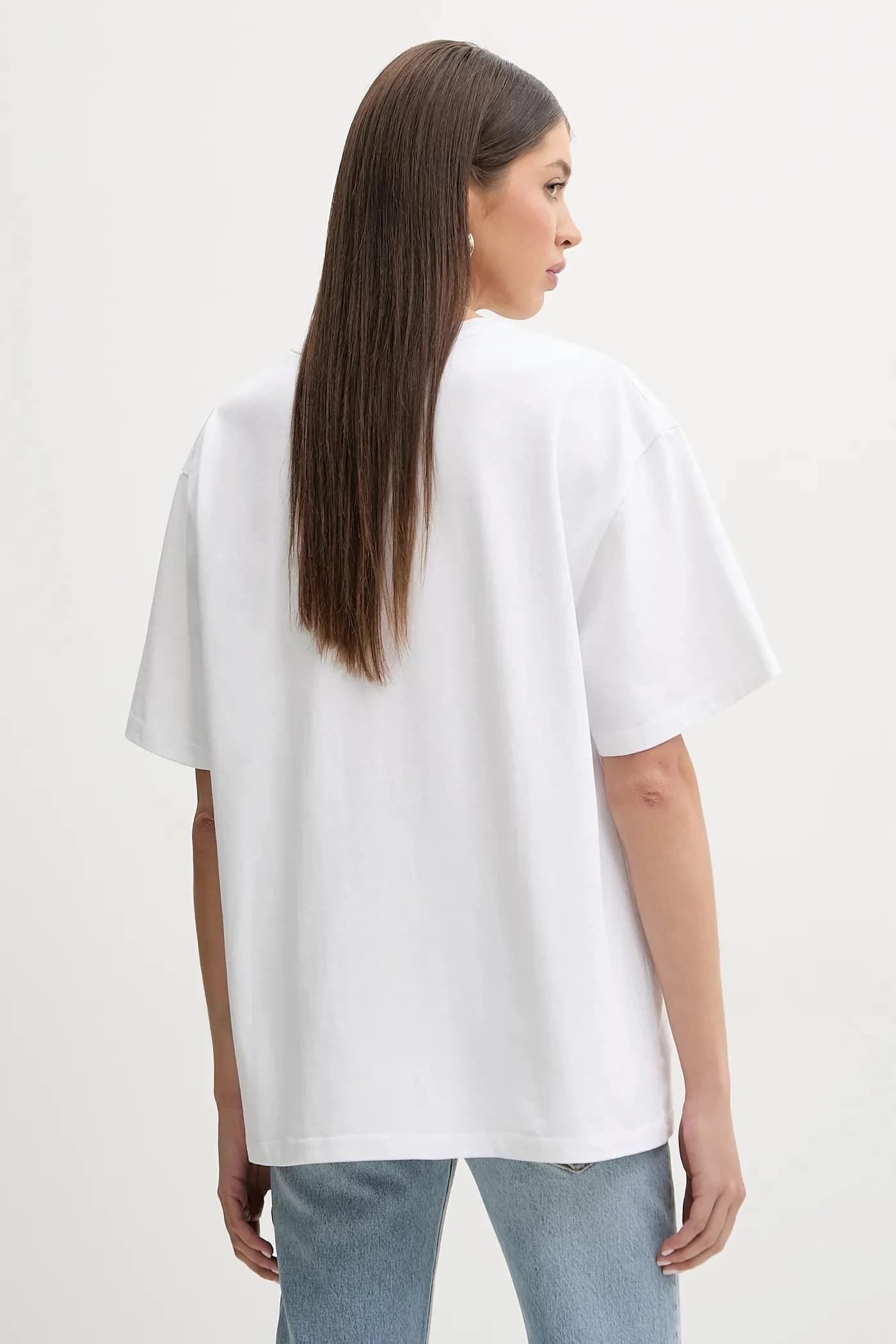 Хлопковая футболка Свободная футболка с большим принтом леденцов - фото 3