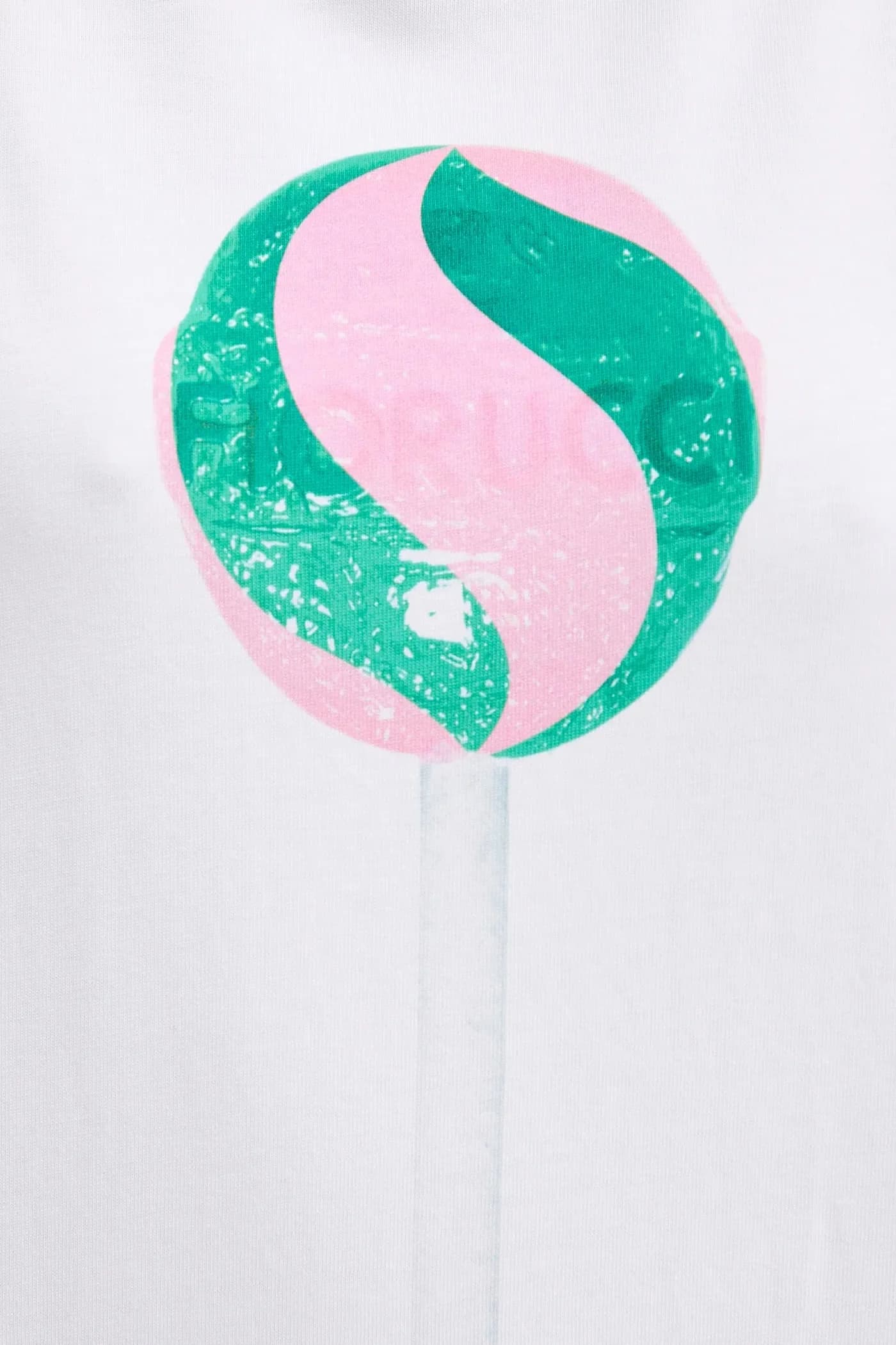 Хлопковая футболка Свободная футболка с большим принтом леденцов - фото 5