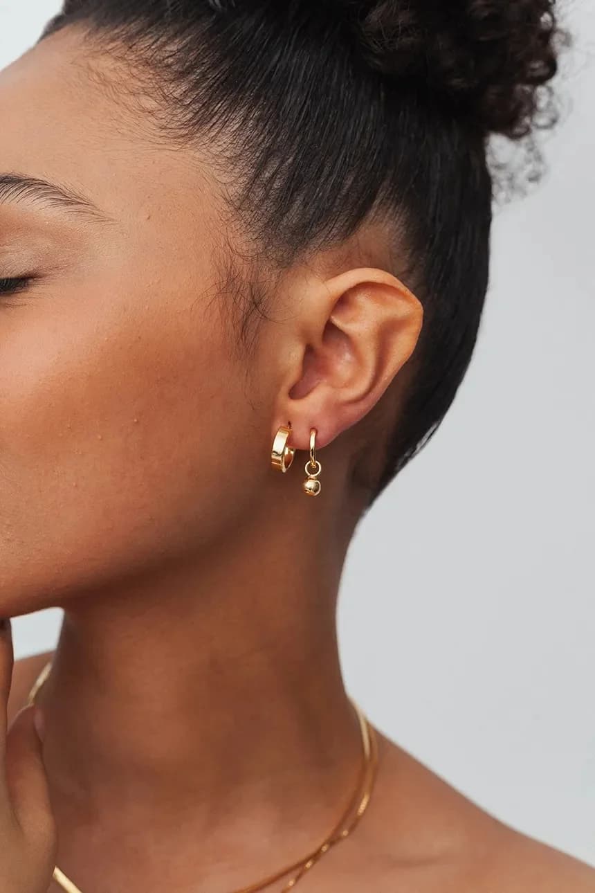 Позолоченные серебряные серьги COSMO - фото 3