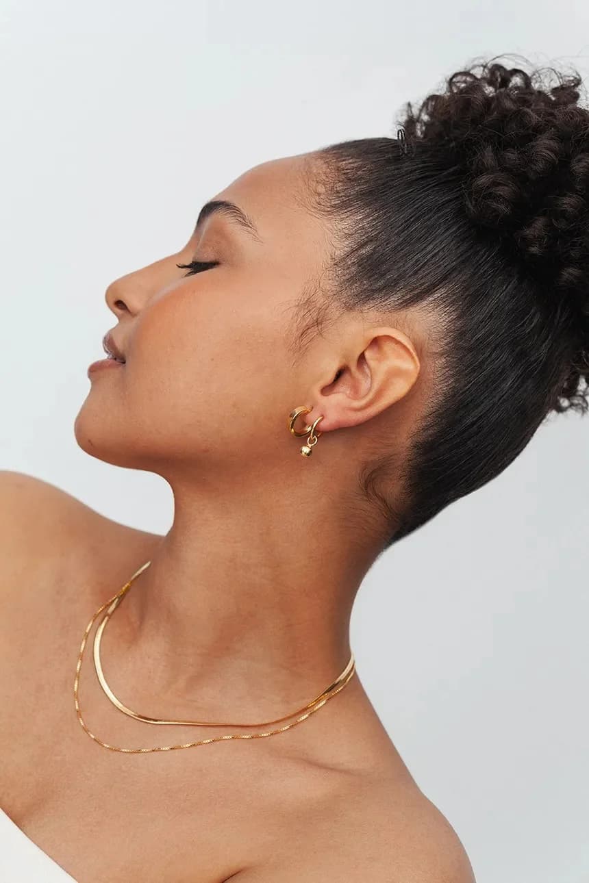 Позолоченные серебряные серьги COSMO - фото 4