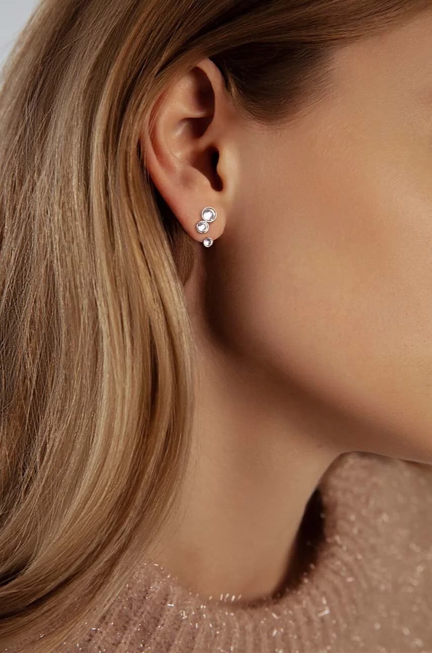 Посеребренные серьги «Сверкающие» - фото 2