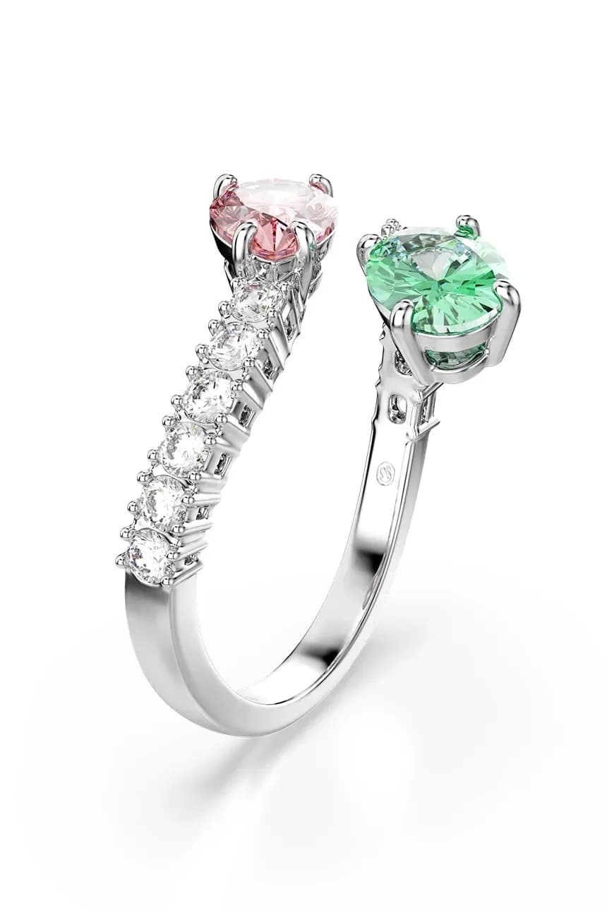 Женское металлическое кольцо с кристаллом Swarovski - фото 3