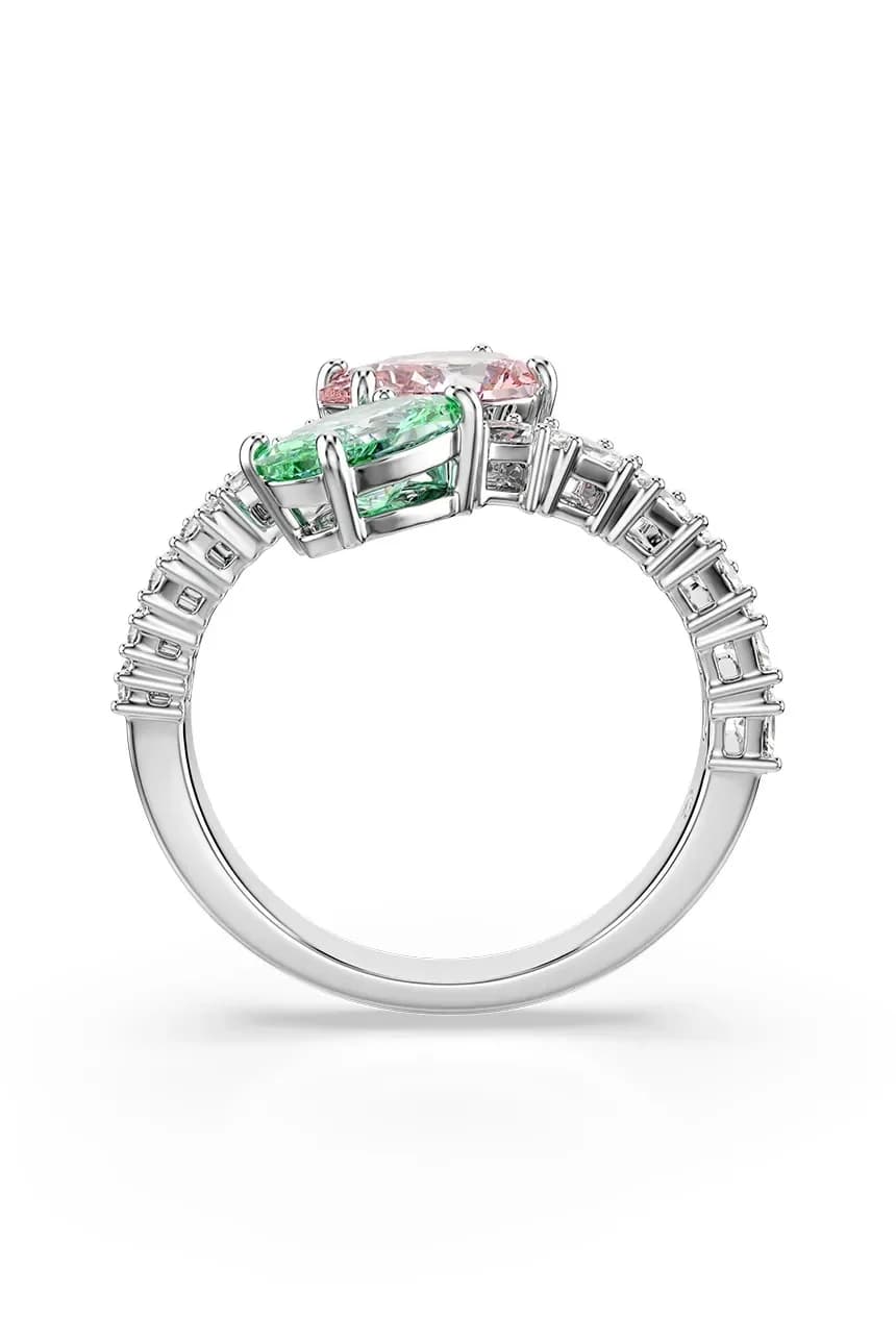 Женское металлическое кольцо с кристаллом Swarovski - фото 4