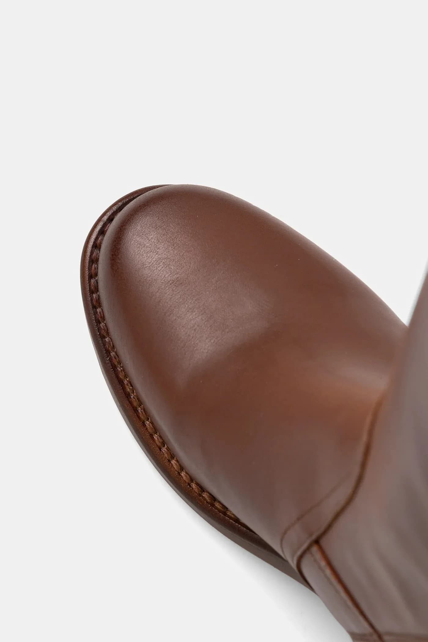 Кожаные ботинки RIDING LTHR LONG BOOT BLOC HEEL - фото 4