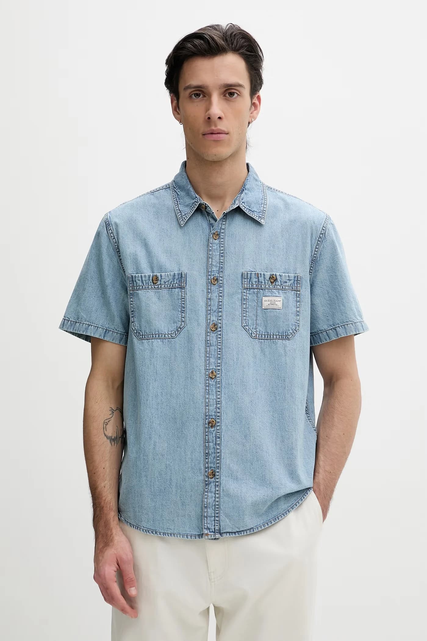 Мужская джинсовая рубашка