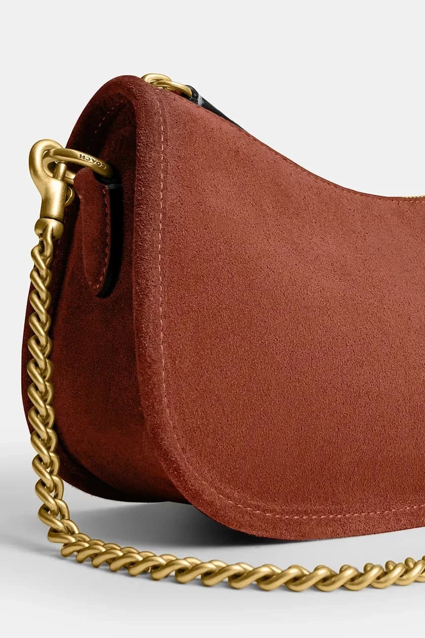 Замшевая женская кожаная сумка Waverly - фото 7