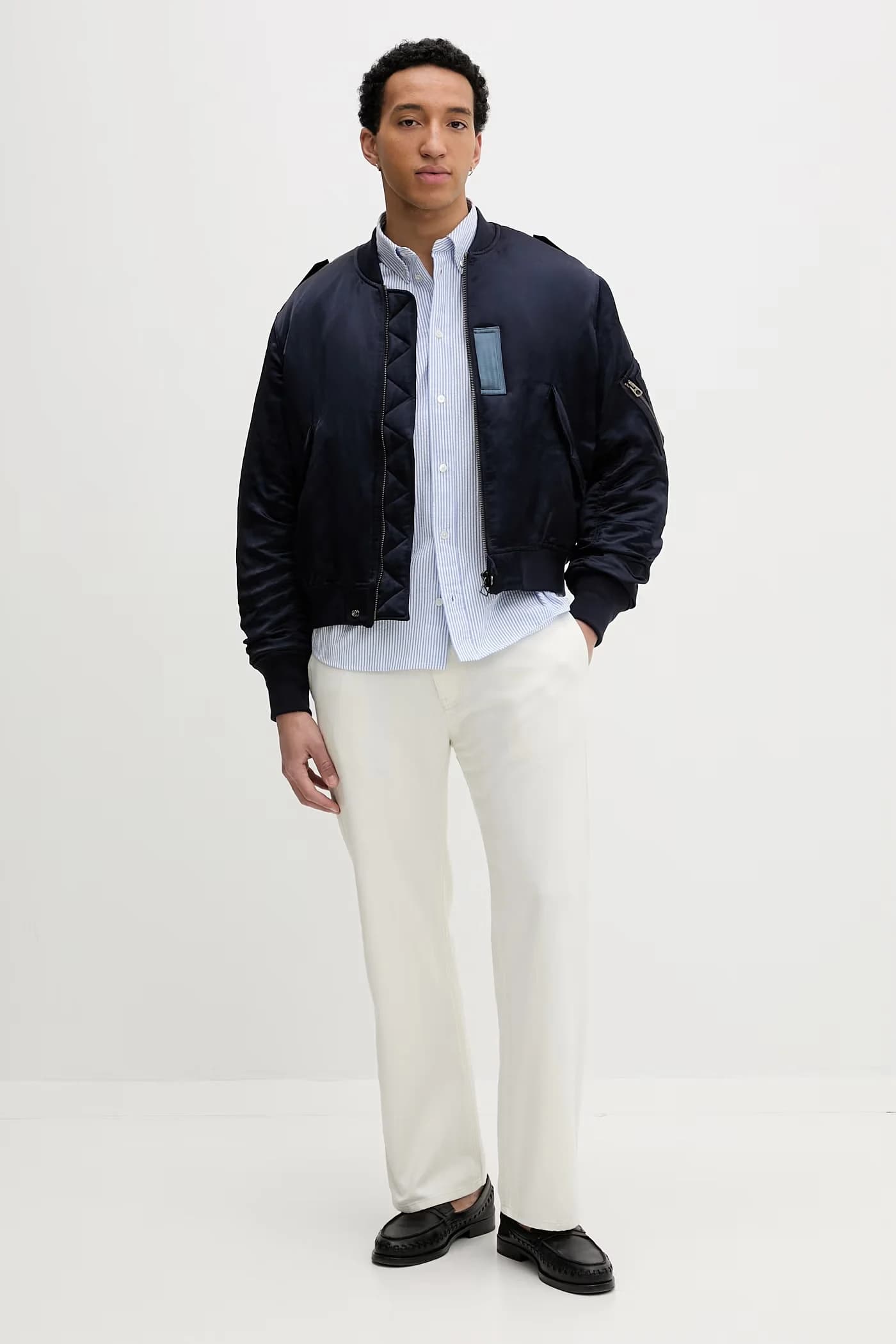 Мужской льняной бомбер - фото 2