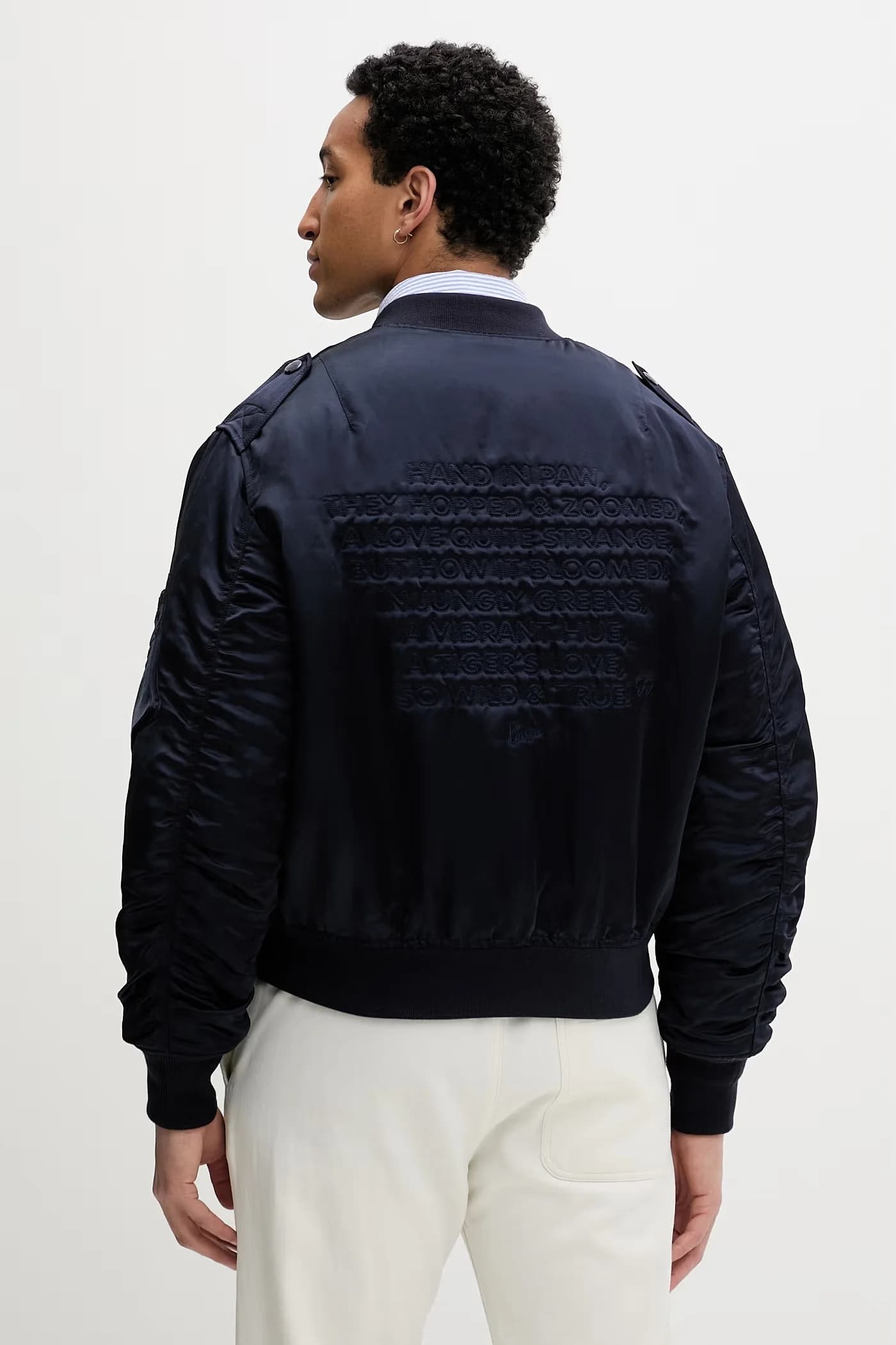 Мужской льняной бомбер - фото 3