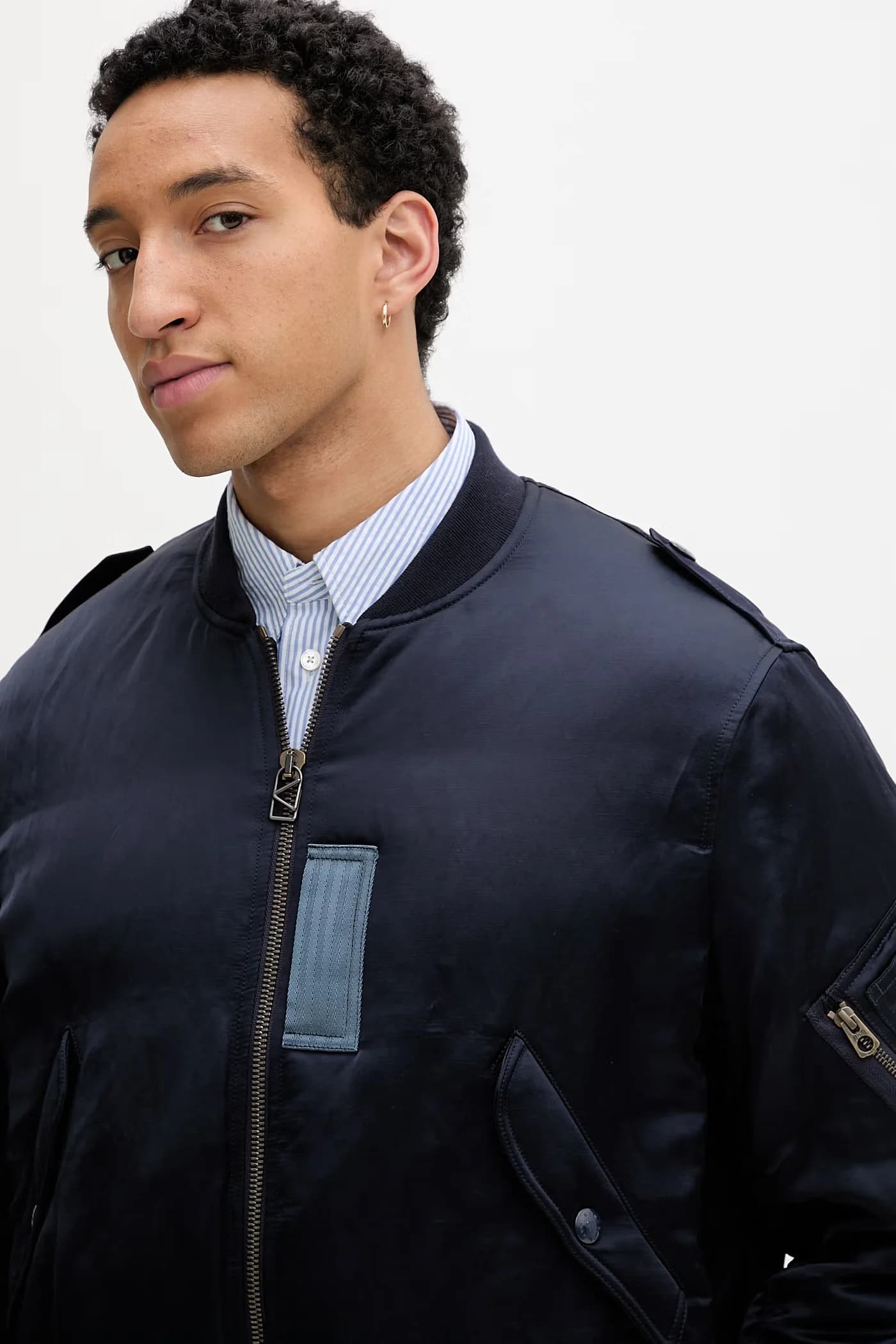 Мужской льняной бомбер - фото 4