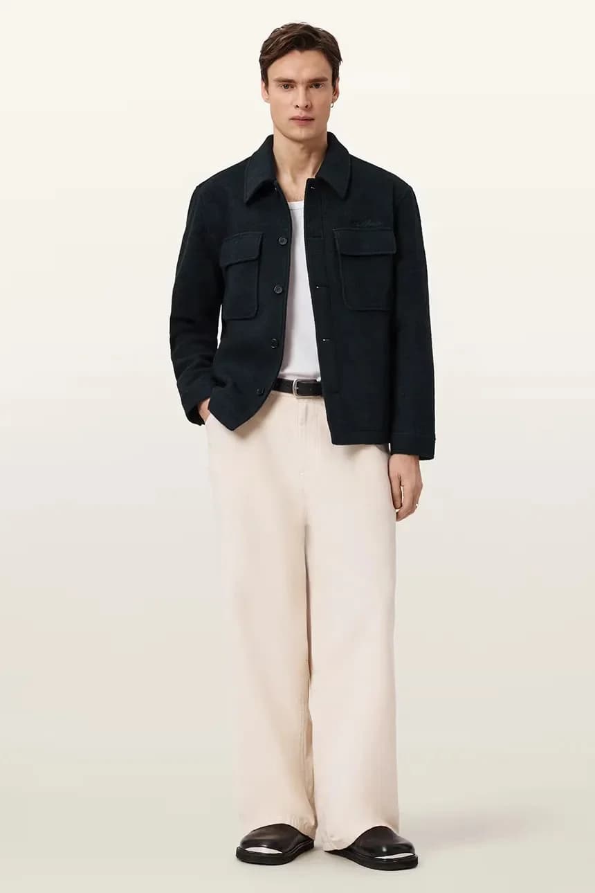 Мужская куртка-рубашка из шерсти CAYSON - фото 3