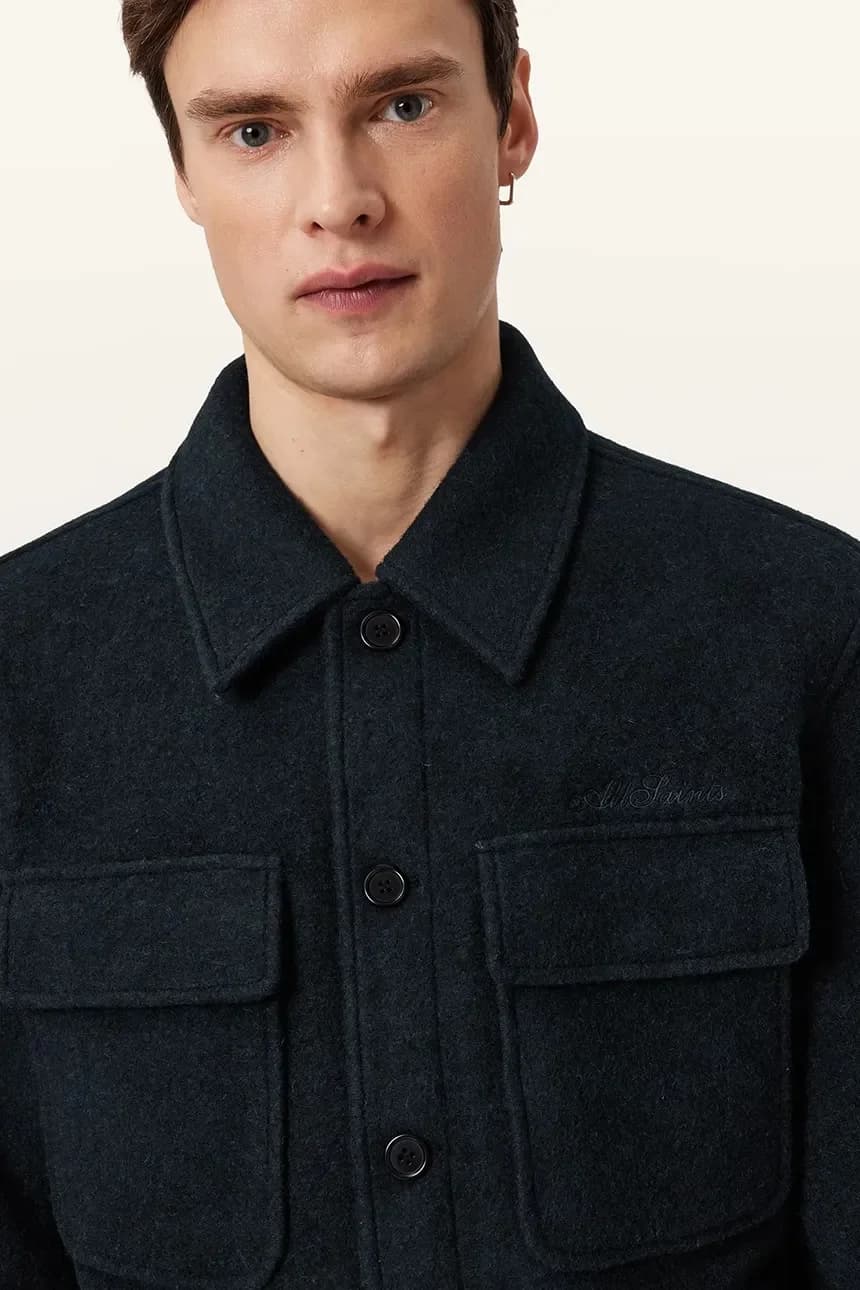 Мужская куртка-рубашка из шерсти CAYSON - фото 5
