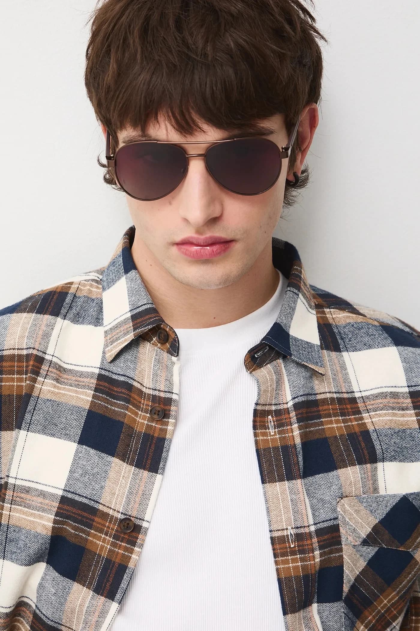 Мужские солнцезащитные очки-авиаторы - фото 5