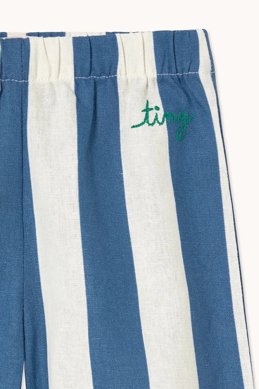 Детские брюки с добавлением льна LIGHT NAVY STRIPES BABY PANT - фото 3