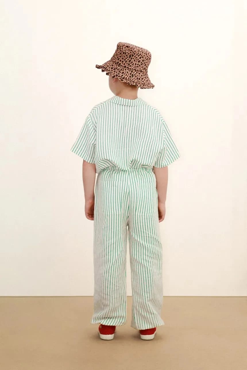 Детские брюки с добавлением льна EMERALD STRIPES PANT - фото 7